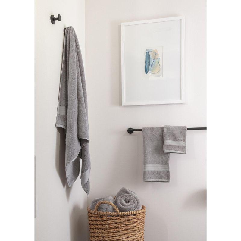 Gray Organic Cotton 6-Piece Bath Towel Set