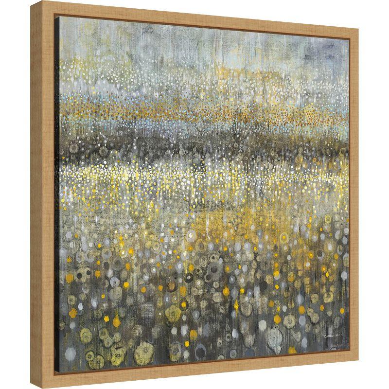 Amanti Art Rain Abstract II by Danhui Nai Canvas Wall Art Print Framed 16 x 16 in Sylvie Maple