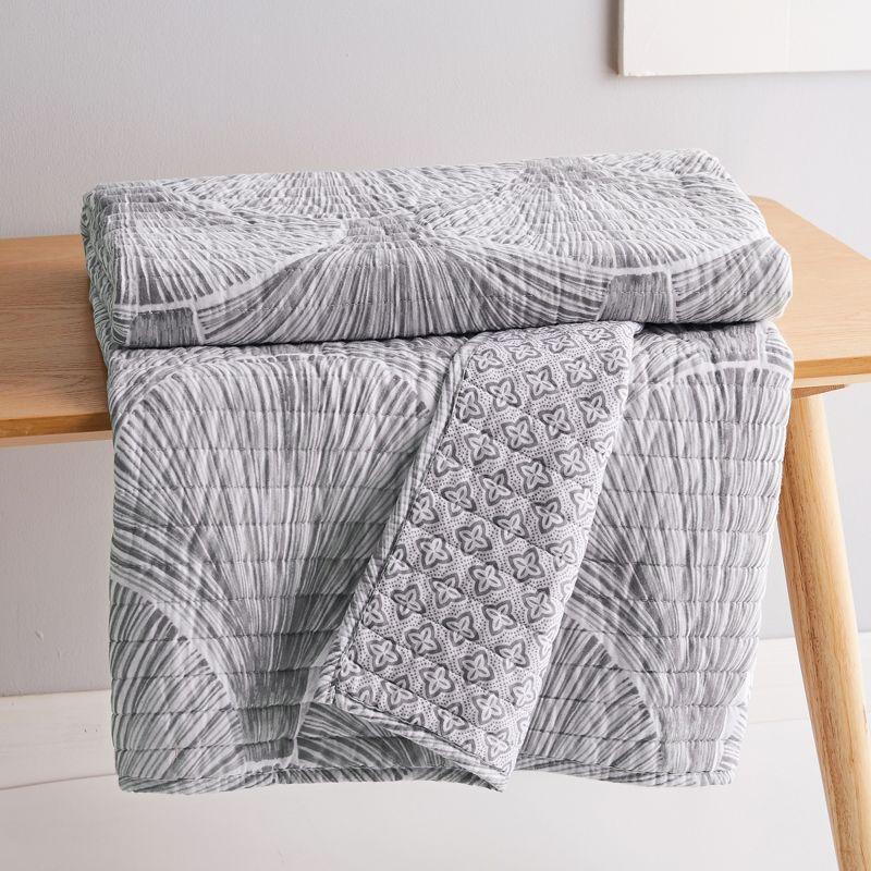 Wexford Grey Quilted Throw -  Levtex Home