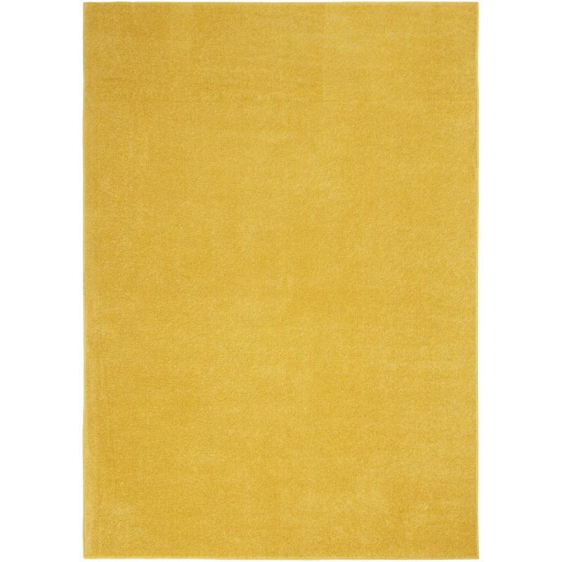 Sunny Yellow 6' x 9' Synthetic Reversible Outdoor Rug