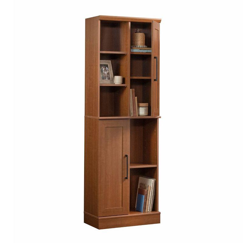 Sienna Oak Adjustable Shelving Tall Storage Cabinet