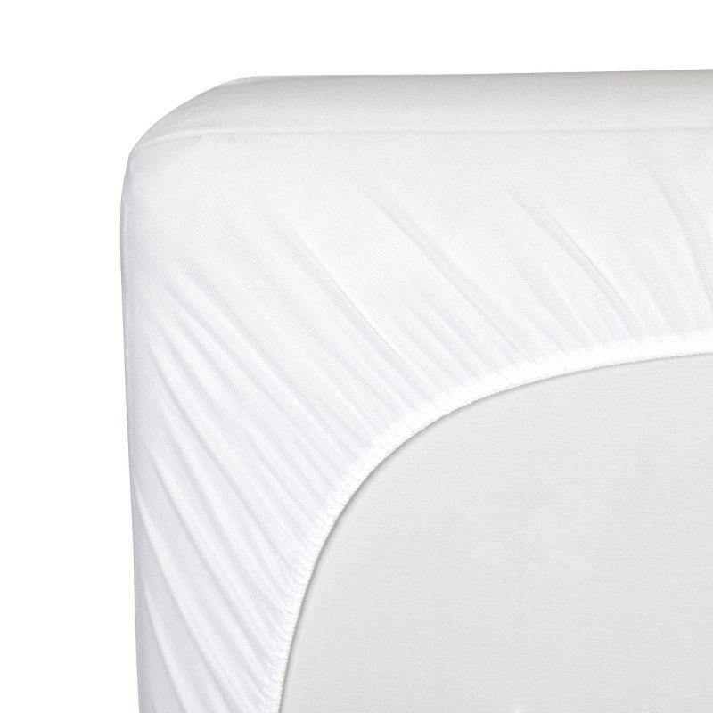 Sealy Baby Allergy Protect Antimicrobial Waterproof Fitted Baby Crib Mattress Protector Pad, Crib Mattress Pad Topper, 52" x 28" - White