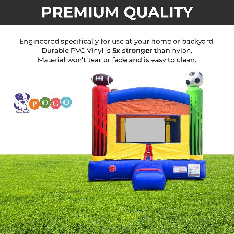 Pogo Bounce House Crossover Kids Inflatable Bounce House, No Blower