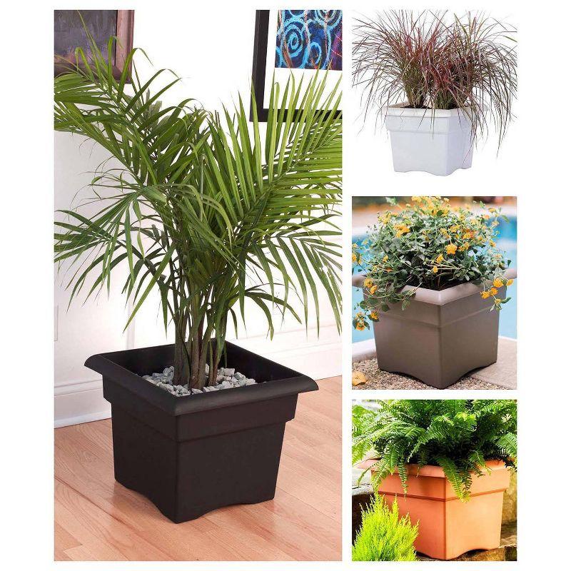 Veranda Square Terra Cotta Clay Planter for Indoor & Outdoor, 11 in.