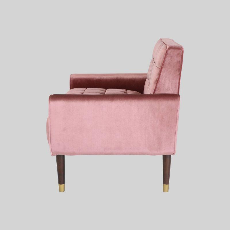 Harnett Tufted Velvet Loveseat Light Pink - Christopher Knight Home