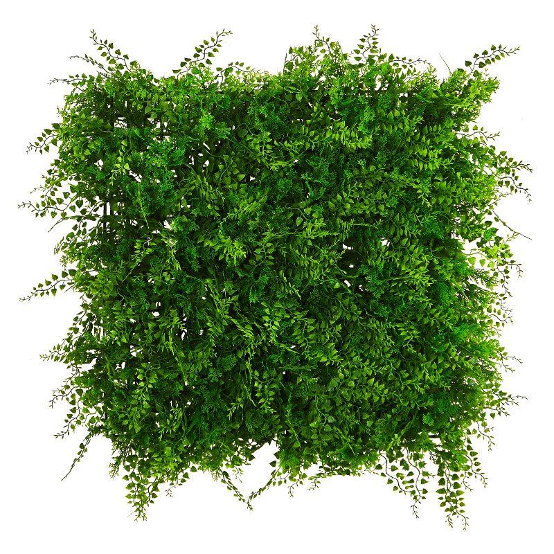 20" X 20" Lush Mediterranean Artificial Fern Wall Panel - Nearly Natural: UV Resistant, Indoor/Outdoor Decor