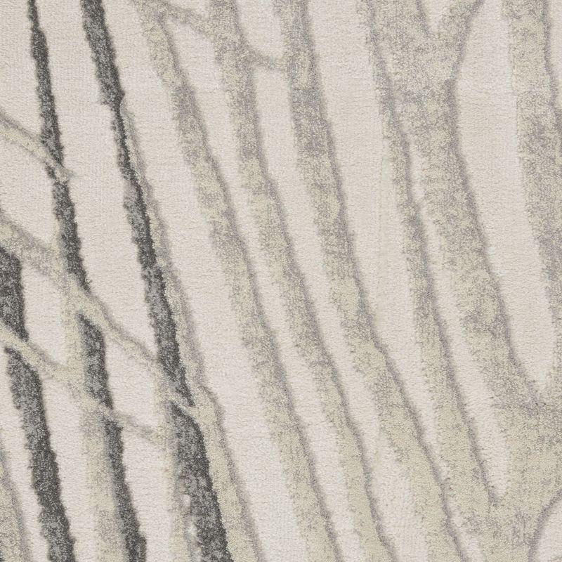 Nourison Rustic Textures Modern Palm Indoor Area Rug Ivory/Grey 2'2" x 7'6"