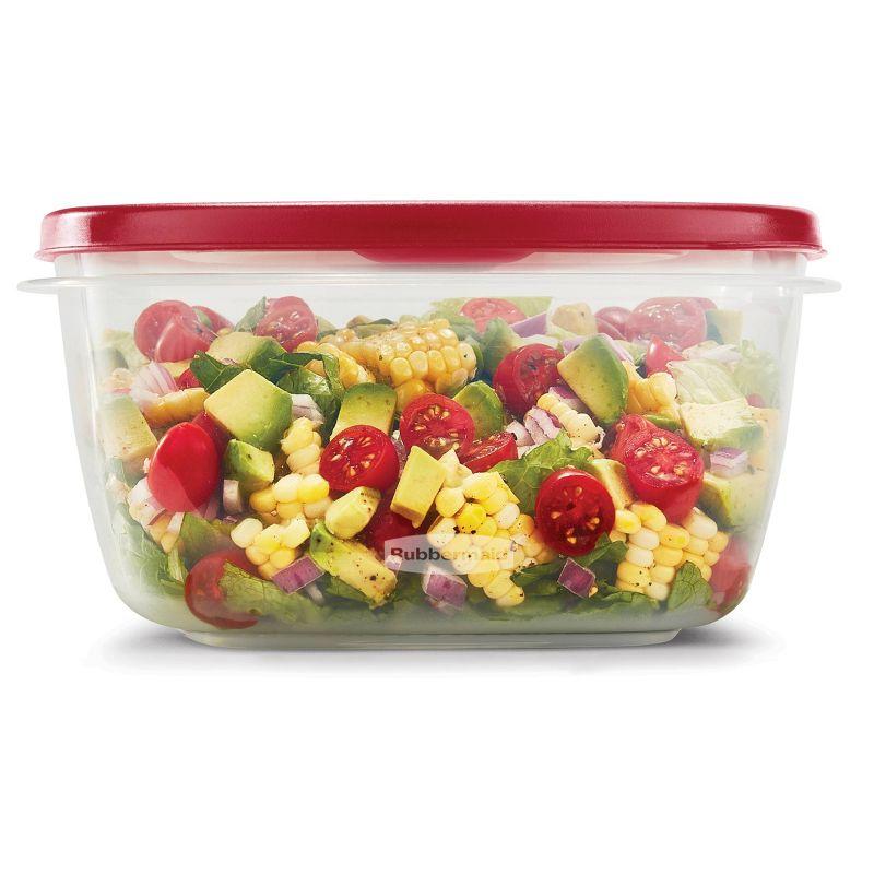 Rubbermaid 14 Cup Food Storage Container with Easy Find Lid: Large Stackable Plastic, Microwave & Freezer Safe