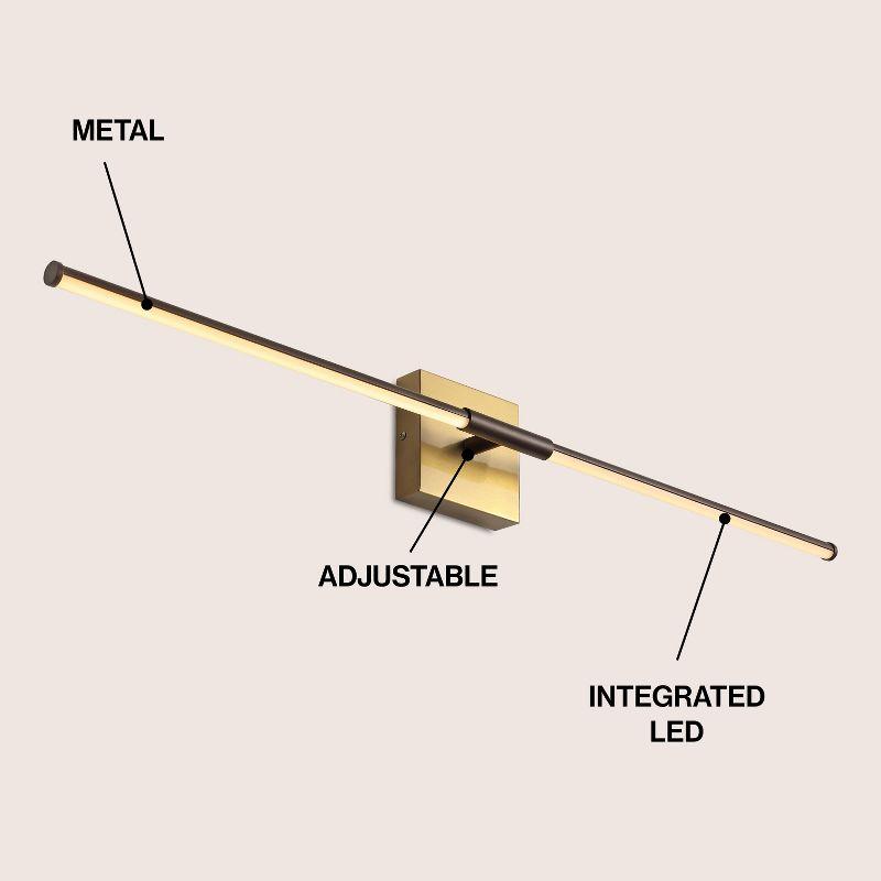 JONATHAN Y Makena 16.25" Modern Minimalist Dimmable Integrated LED Metal Wall Sconce, Oil Rubbed Bronze