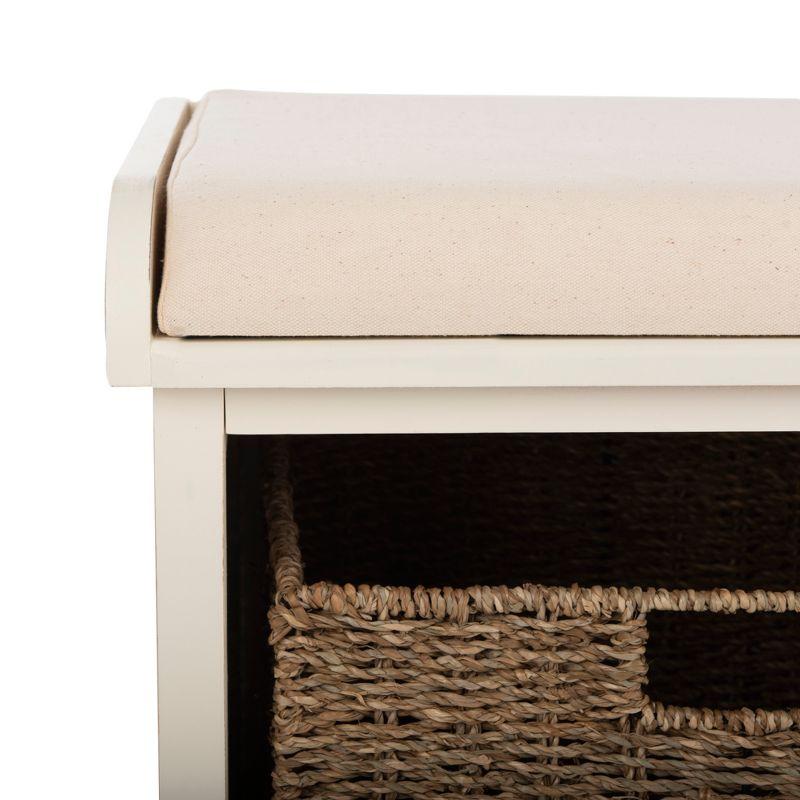 Lonan Wicker Storage Bench  - Safavieh