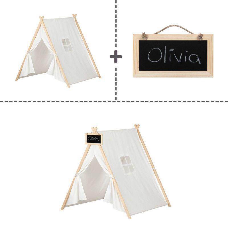 Sweedi Kids' Play Tent with Chalkboard Organic Cotton and Pine  - South Shore