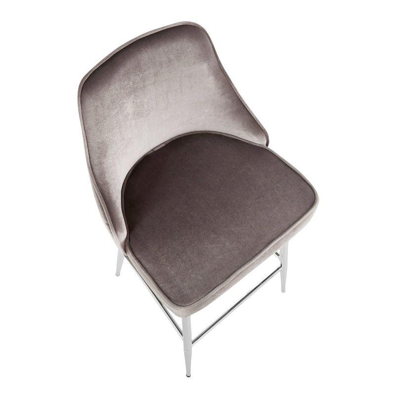 Wenty Upholstered Counter Stool with Metal Frame (Set of 2)