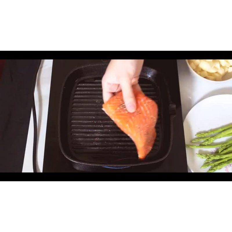 NutriChef 11.46'' Non-Stick Enameled Cast Iron Grill Pan / Griddle Set