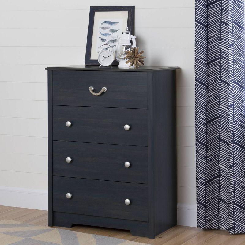 South Shore Aviron 4-Drawer Kids' Chest Blueberry