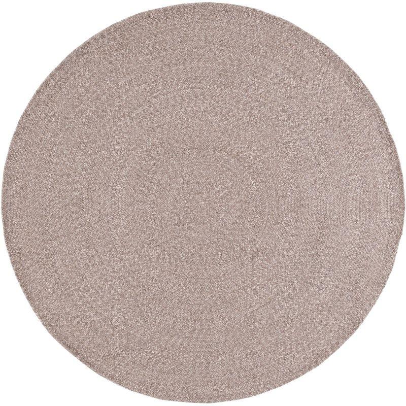 Braided BRD256 Hand Woven Indoor Area Rug - Ivory/Beige - 6' Round - Safavieh