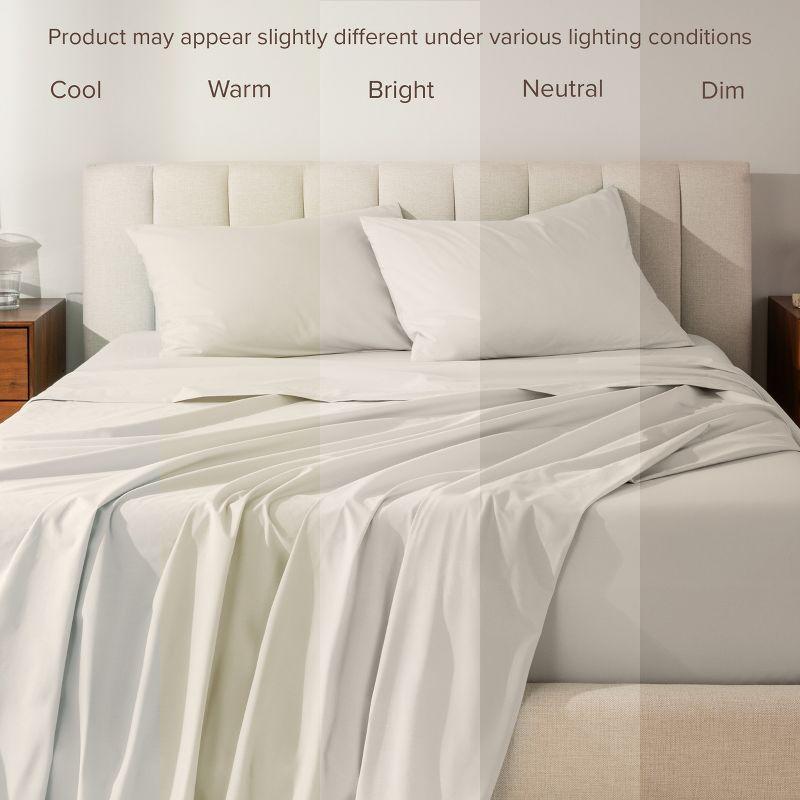 Bare Home 100% Cotton Percale Sheet Set