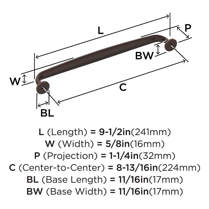 Amerock Renown 8-13/16 inch (224mm) Center-to-Center Oil-Rubbed Bronze Cabinet Pull