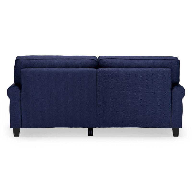 Serta 78" Copenhagen Sofa Navy Blue: Upholstered Polyester, Wood Frame, Removable Cushions, Seats 2