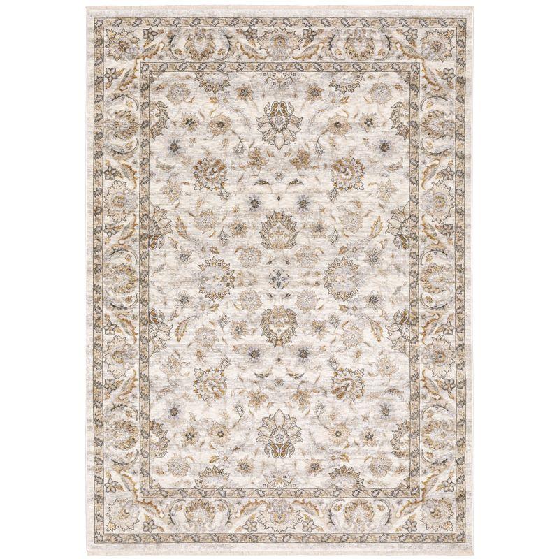 Oriental Weavers Maharaja 070W1 Ivory/ Grey Indoor Area Rug - 6'7" x 9'6"