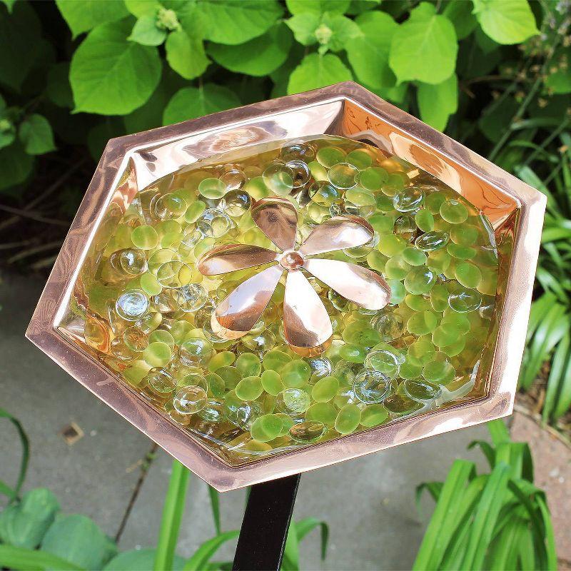 12.7" Hexagonal Bee Fountain & Birdbath with Rail Mount Bracket - Achla Designs: Weather-Resistant Iron