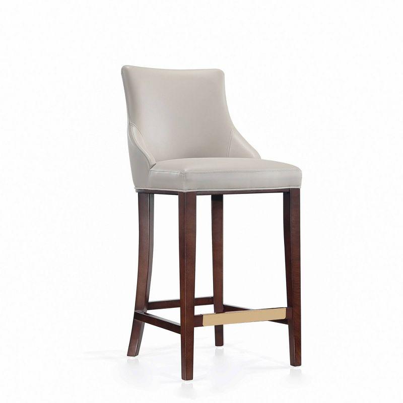 Manhattan Comfort Set of 2 Shubert Modern Leatherette Upholstered Barstools