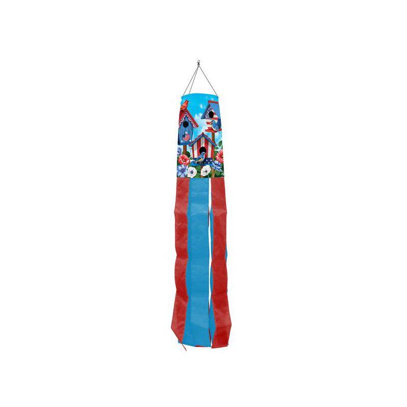 Briarwood Lane Summer 4th of July American Birdhouses Summer Windsock Wind Twister 40x6