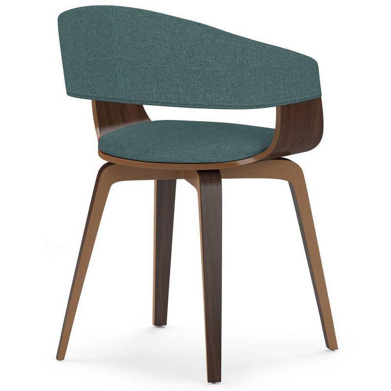 WyndenHall Calinda Bentwood Dining Chair Light Turquoise Blue: Upholstered Linen, Beechwood Frame