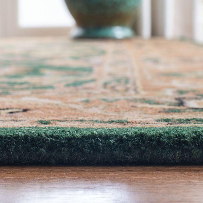 Heritage HG628 Hand Tufted Area Rug - Dark Green/Gold - 5'x8' - Safavieh.