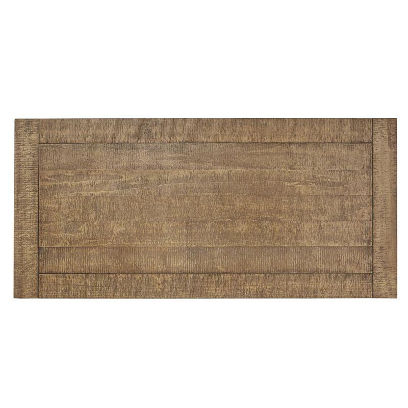 Lexicon Factory Farmhouse Wood and Metal Writing Desk in Brown/Black