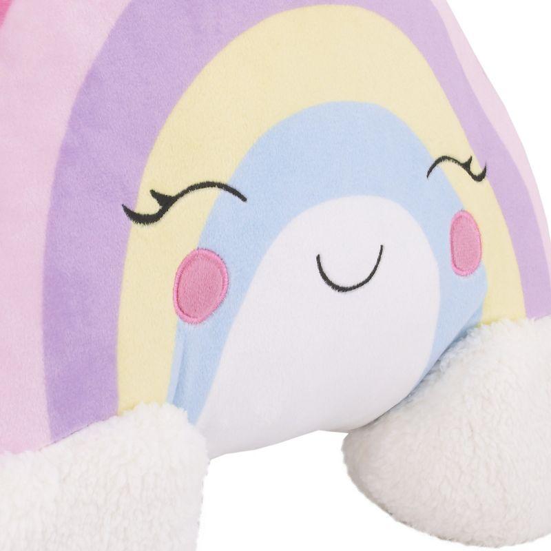 NoJo Little Love by NoJo Rainbow Shaped Plush Sherpa Decorative Pillow with Clouds