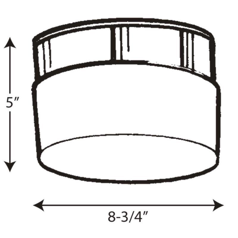 White Glass 2-Light Flush Mount Ceiling Fixture