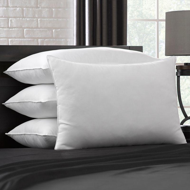 Exquisite Hotel Soft Plush Gel Fiber Filled Allergy Resistant Stomach Sleeper Pillow