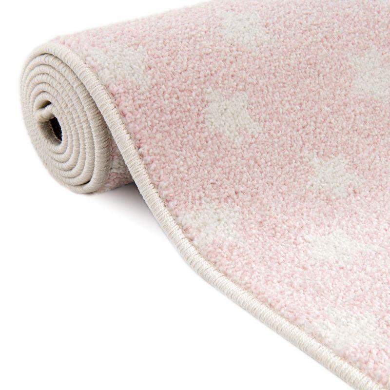 Whimsy Stars Baby Pink/Ivory Kid Rug