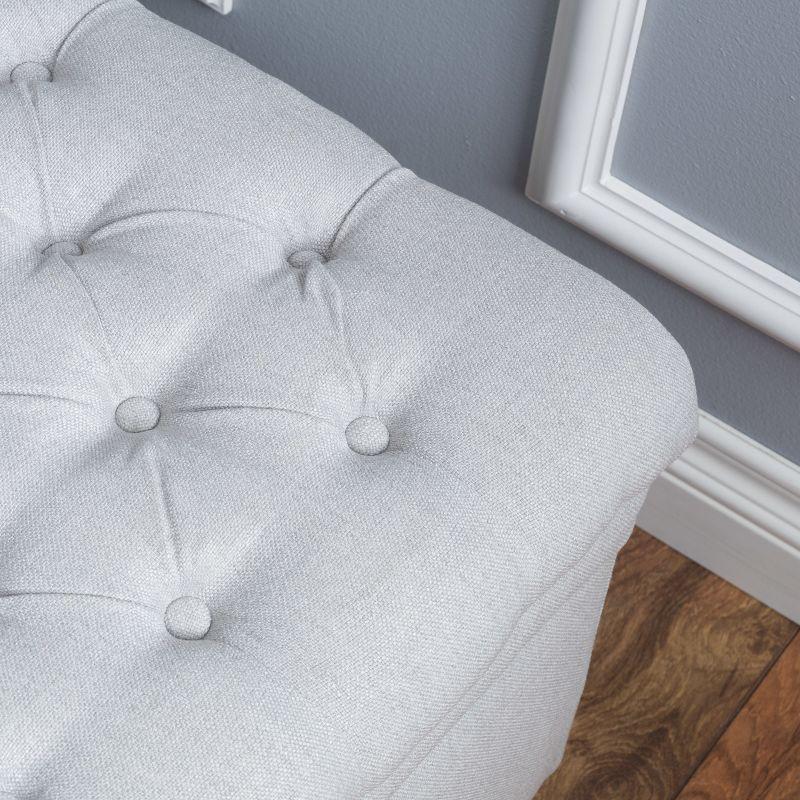 Christopher Knight Home Juliana Storage Ottoman Light Gray: Upholstered, Hardwood Frame, 250lb Capacity