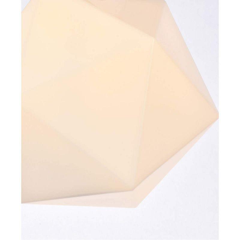 Elegant Lighting Lawrence 1 light chrome and white glass flush mount