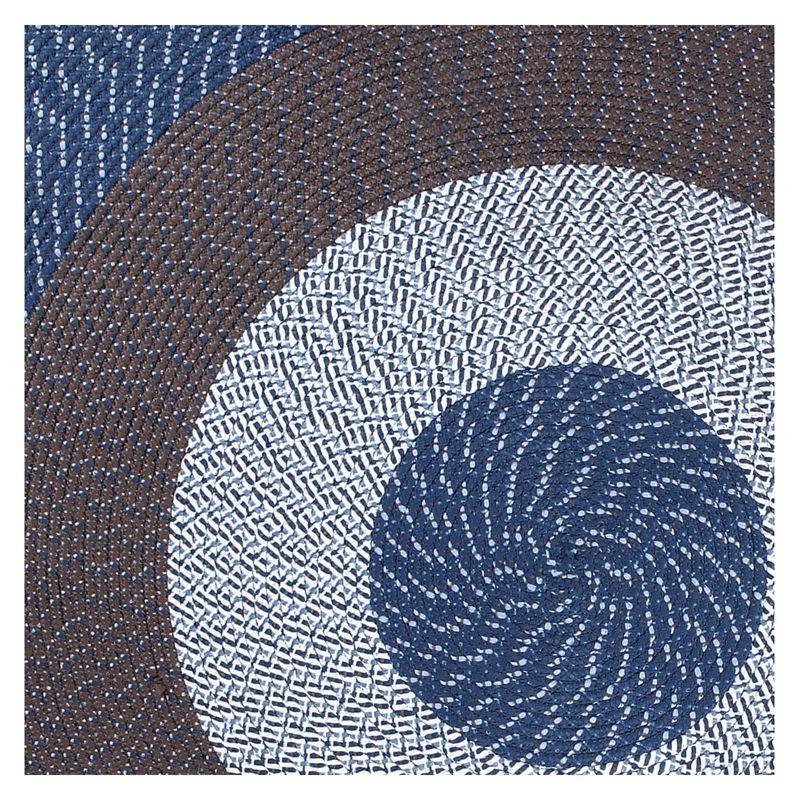 Chambray Stripe Braided 8' x 10' Oval Synthetic Rug