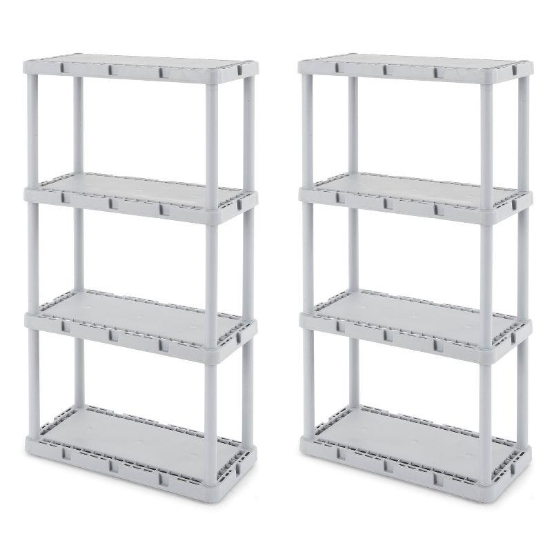 Gracious Living 12'' W Plastic Shelving Unit (Set of 2)