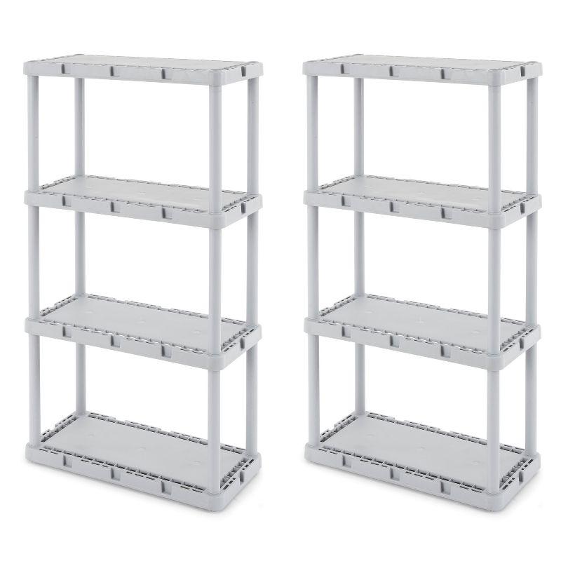 24'' High Resin 4-Tier Light Duty Multi-Purpose Shelving Unit