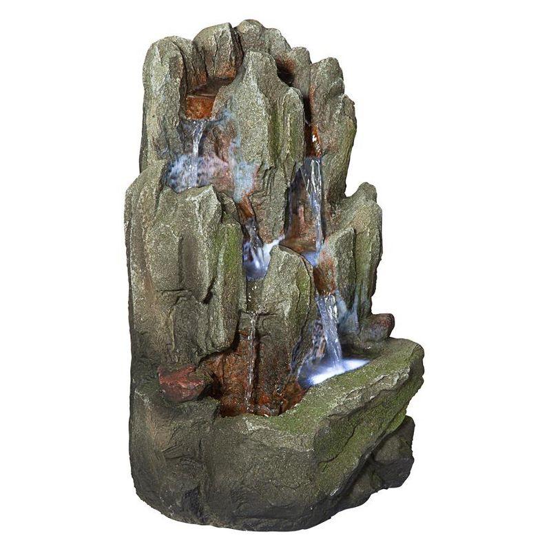 Hand Crafted Weather Resistant Table Top Fountain with Light