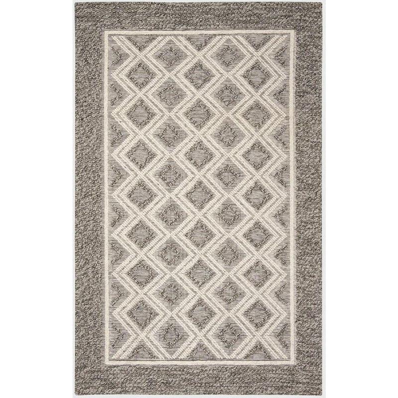 Vermont VRM212 Hand Woven Indoor Area Rug - Grey/Ivory - 5'x8' - Safavieh.
