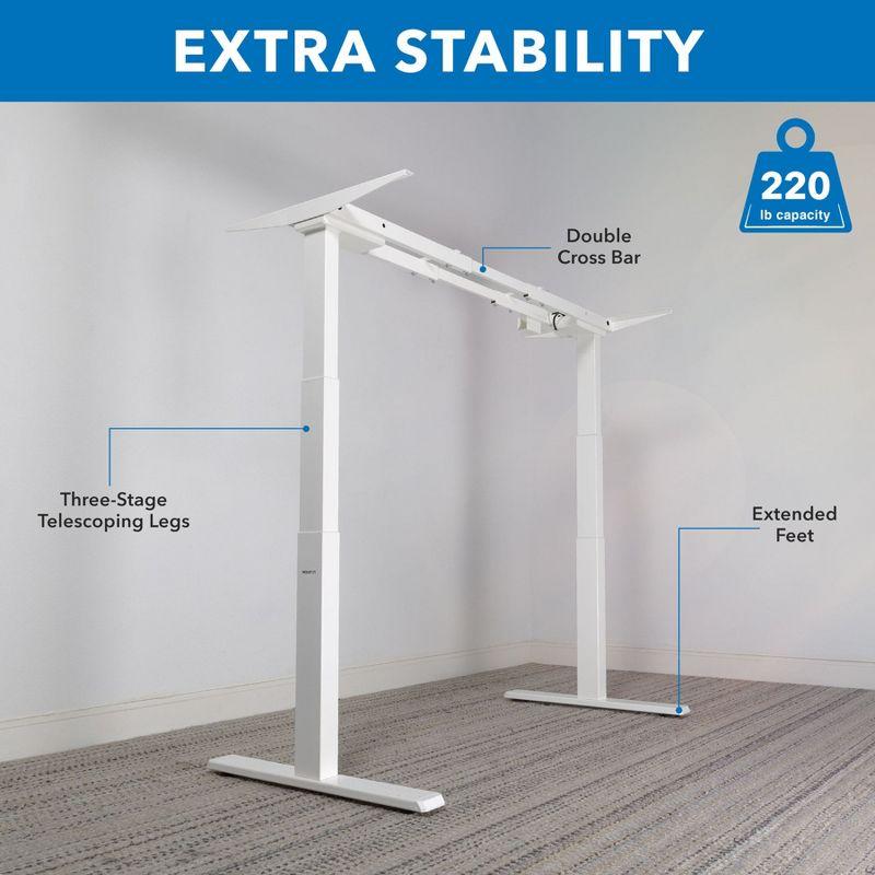 Mount It Dual-Motor, 3-Stage Electric Standing Desk Frame