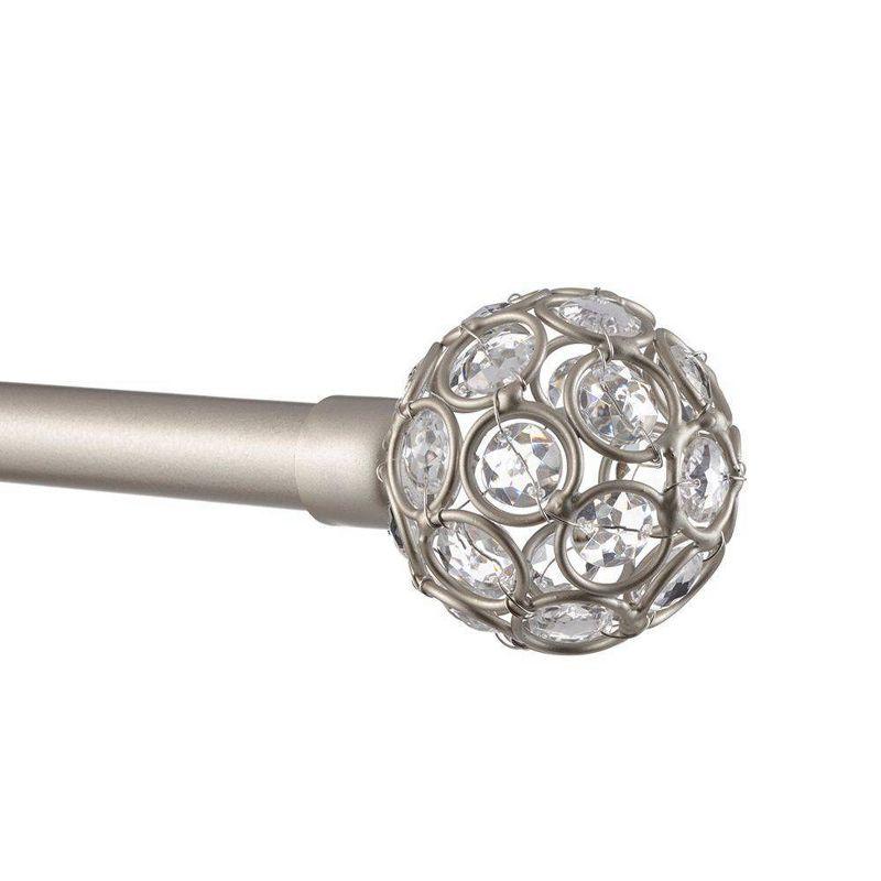 Rings 1" Curtain Rod and Coordinating Finial Set - Exclusive Home