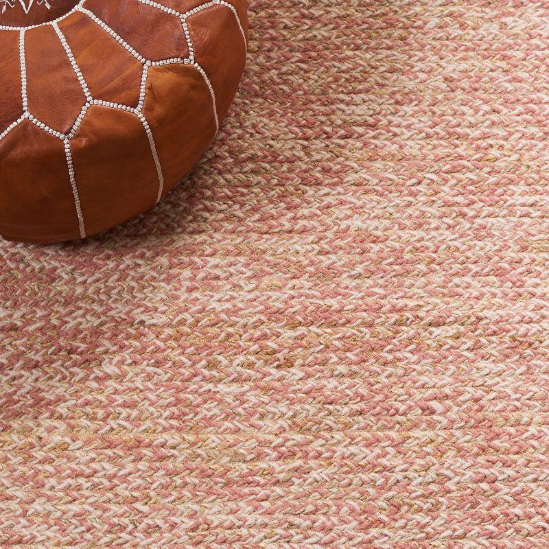 Natural Fiber NFB950 Hand Loomed Area Rug - Pink/Natural - 3'x5' - Safavieh.