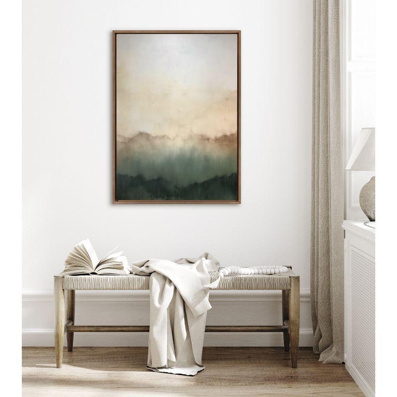 Kate & Laurel All Things Decor 31.5"x41.5" Sylvie Green Mountain Abstract I Framed Canvas by Amy Lighthall Gold