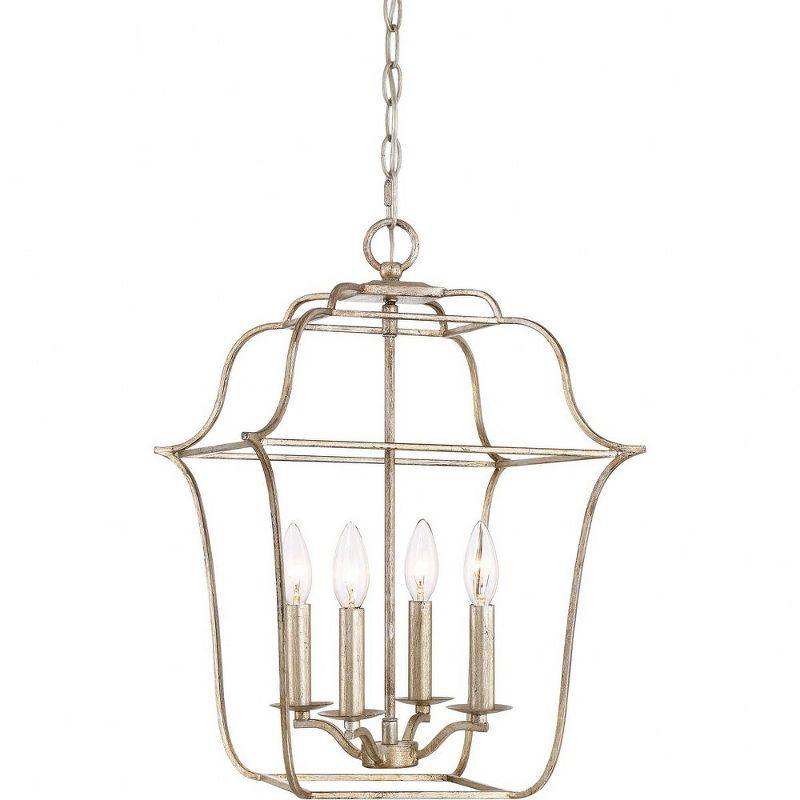 Quoizel Lighting Gallery 4 - Light Chandelier in  Century Silver Leaf