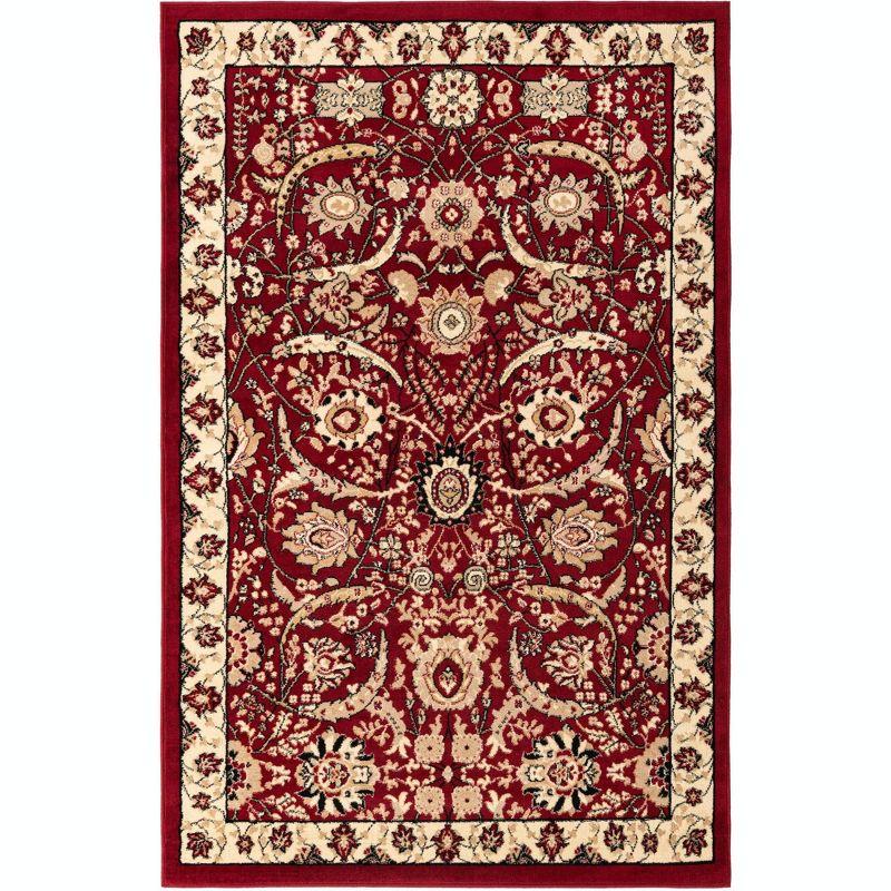 Unique Loom 5' 3 x 8' 0 Red Espahan Cape Cod Area Rug