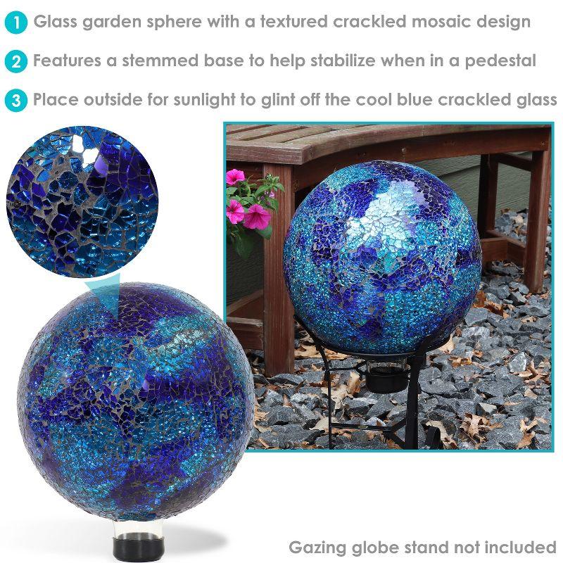 Jaqulyn Deep Ocean 10" Glass Outdoor Gazing Globe