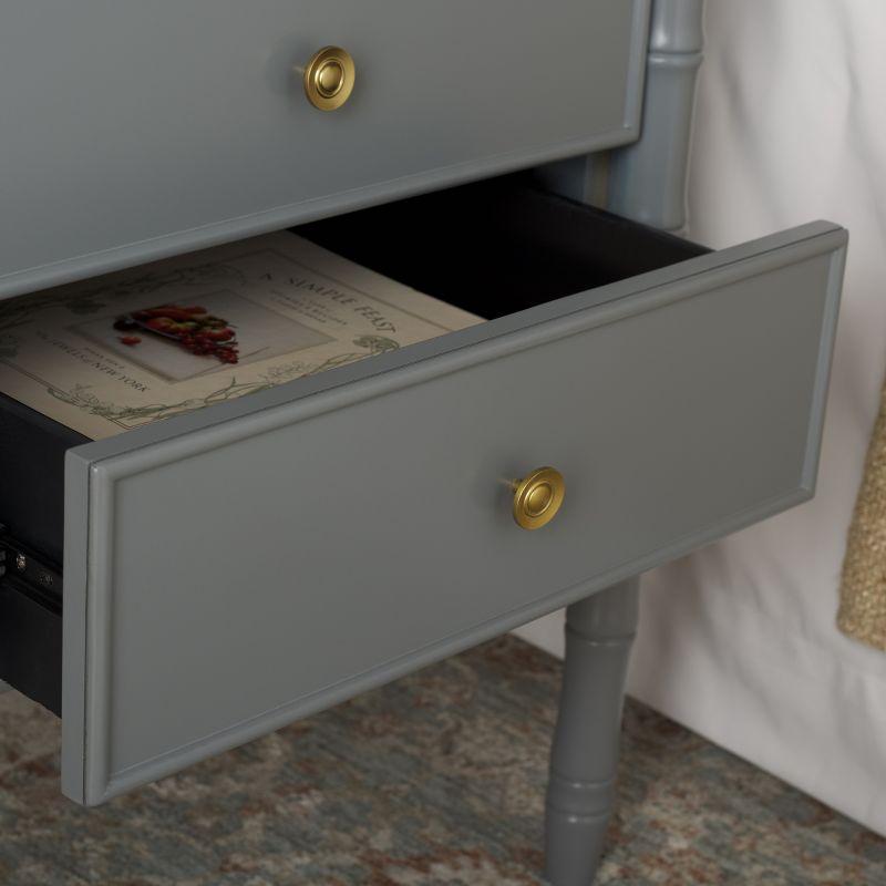 Niah 2 Drawer Nightstand - NST3501 - Grey/Gold - Safavieh
