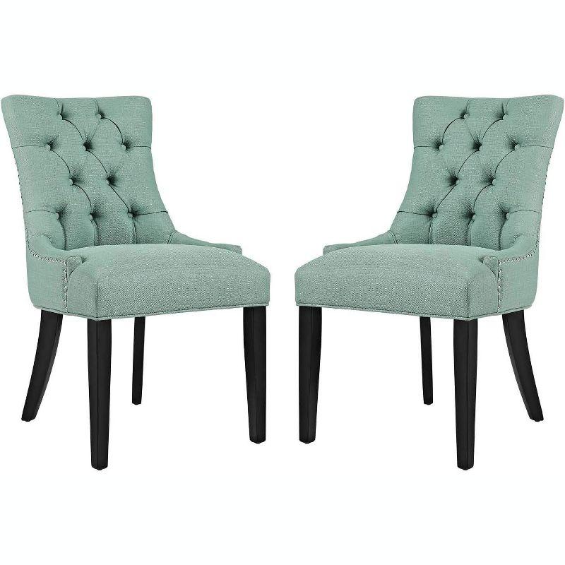 Modway Regent Dining Side Chair Fabric Set of 2 Laguna