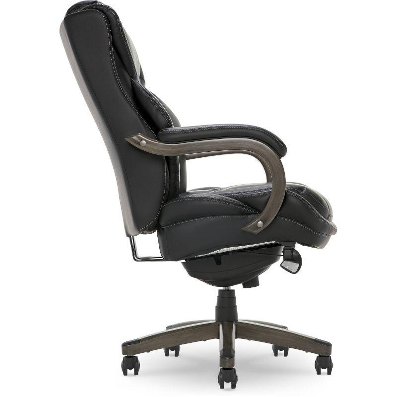 La-Z-Boy La-Z-Boy Harnett Big and Tall Executive Office Chair, Ergonomic High-Back Chair with Solid Wood Arms, ComfortCore with Memory Foam Cushions, Bonded Leather